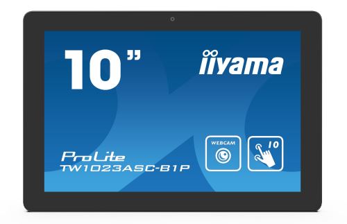 10" iiyama TW1023ASC-B1P, IPS, HD, capacitive, 10P, 450cd/m2, mini HDMI, WiFi, Webcam, And