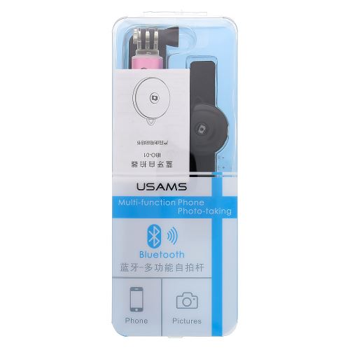USAMS Bluetooth Selfie Stick Pink (EU Blister)