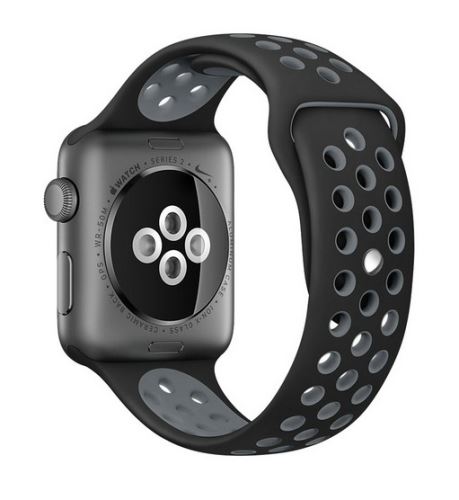 Apple Watch 38/40mm silikonový SPORT pásek černý/šedý