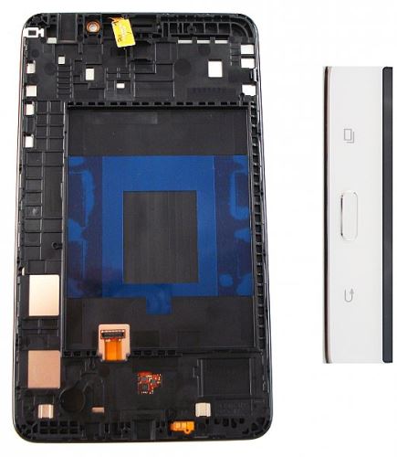 LCD displej + dotyk + predný kryt Samsung SM-T230 Galaxy Tab 4 7.0 WiFi White (biely)