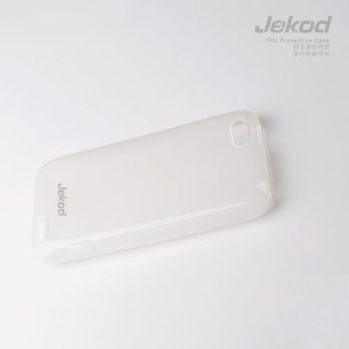JEKOD TPU ochranné puzdro White pre HTC Wildfire + ochranná fólia