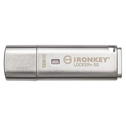 Kingston IronKey Locker+ 50/256GB/USB 3.1/USB-A/Strieborná