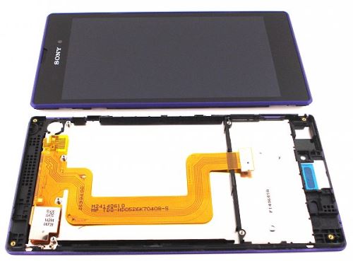 LCD displej + dotyk + predný kryt Purple Sony D5102, D5103, D5106 Xperia T3