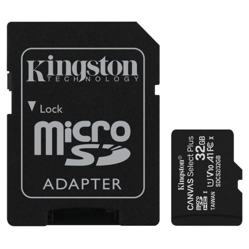 Kingston Canvas Select Plus A1/micro SDHC/32GB/100MBps/UHS-I U1/Class 10/+ Adaptér