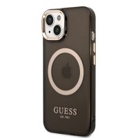 Guess Translucent MagSafe Kompatibilní Zadní Kryt pre iPhone 14 Plus Black