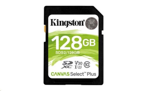 Kingston Canvas Select Plus U3/SDXC/128GB/100MBps/UHS-I U3/Class 10