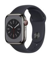 Apple Watch S8 Cell/41mm/Graphite/Sport Band/Midnight