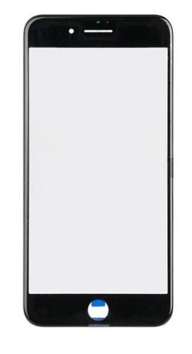 Apple iPhone 8+ sklo+rámček+OCA černé