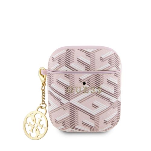 Guess PU G Cube Charm puzdro pre AirPods 1/2 Pink