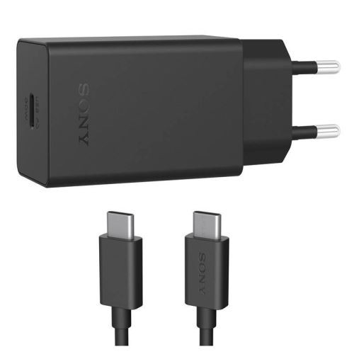 XQZ-UC1 Sony USB-C cestovná nabíjačka + Type C kábel Black