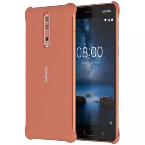 CC-801 Nokia Soft Touch Case Black puzdro pre Nokia 8 Copper