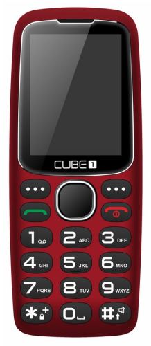 CUBE1 S300 senior tlačítkový telefon - Red