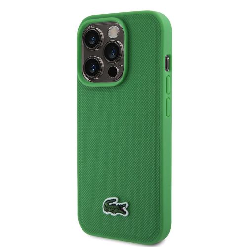 Lacoste Iconic Petit Pique Woven Logo Magsafe Zadní Kryt pre iPhone 15 Pro Green