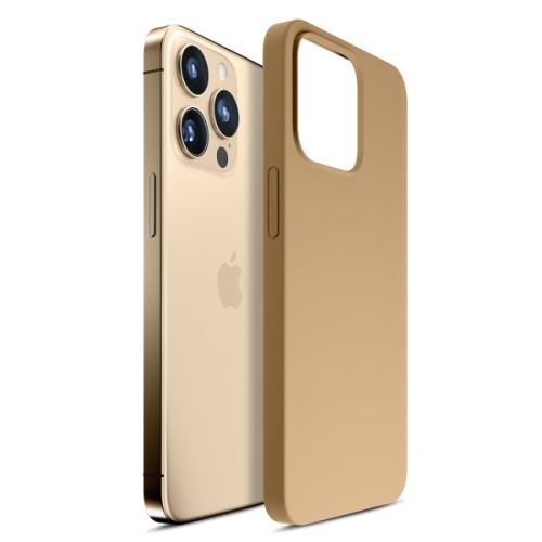 3mk ochranný kryt Hardy Silicone MagCase pre Apple iPhone 13 Pro Max, zlatá