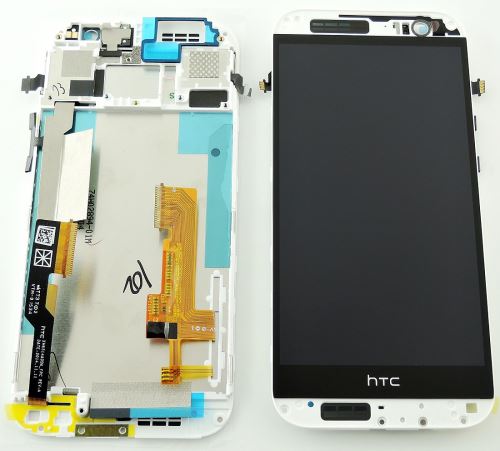 LCD displej + dotyk + predný kryt White pre HTC M8s (Service Pack)