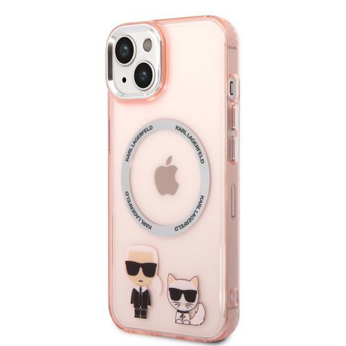 Karl Lagerfeld MagSafe Kompatibilní Kryt Karl and Choupette pre iPhone 14 Plus Pink