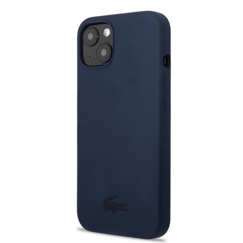 Lacoste Liquid Silicone Glossy Printing Logo Kryt pre iPhone 13 Navy