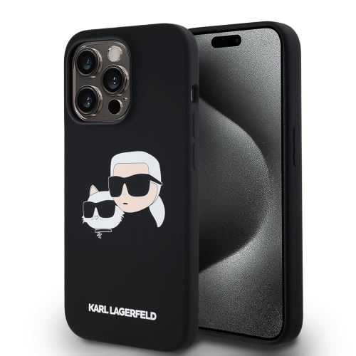 Karl Lagerfeld Liquid Silicone Double Heads Magsafe Zadní Kryt pre iPhone 14 Pro Max Black