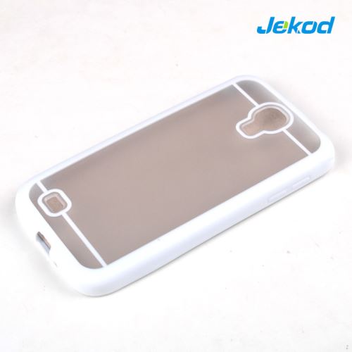 JEKOD Double Color TPU Case White pre Samsung i9505 Galaxy S4