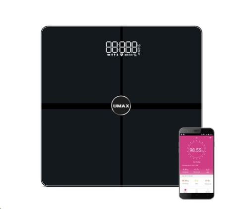 UMAX váha Smart Scale US30HRC chytrá osobní váha - bluetooth, maximální zátěž 180kg