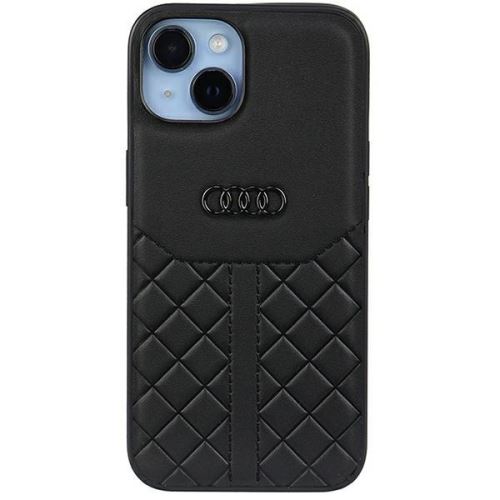 Audi Genuine Leather Zadní Kryt pre iPhone 14 Black