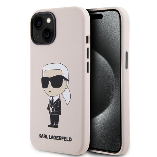 Karl Lagerfeld Liquid Silicone Ikonik NFT Zadní Kryt pre iPhone 15