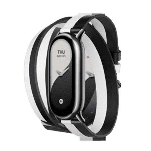 Xiaomi Smart Band 8 Double Wrap Strap - Black and white