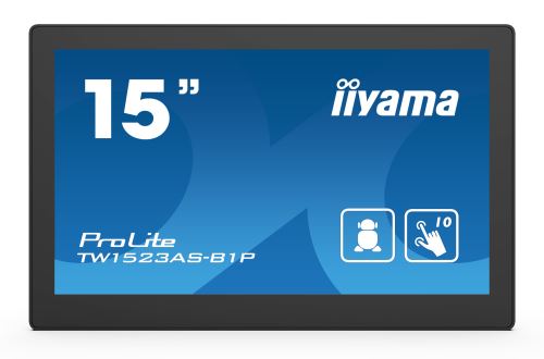 15" iiyama TW1523AS-B1P: IPS, FullHD, capacitive, 10P, 450cd/m2, mini HDMI, WiFi, Android