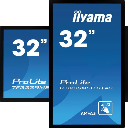 32" iiyama TF3239MSC-B1AG: AMVA, FullHD, capacitive, 12P, 500cd/m2, VGA, HDMI, DP, 24/7, I
