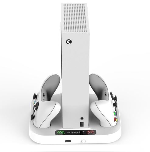 iPega XBS012 Multifunkční Nabíjecí Stojan s Chlazením pro Xbox + 2ks Baterieí