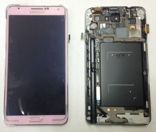 Samsung N9005 Galaxy Note 3 predný kryt + LCD displej + dotyk ružová