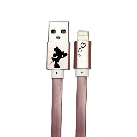 Disney Minnie Lightning Apple Lightning USB dátový Kabel Heart Rose Gold
