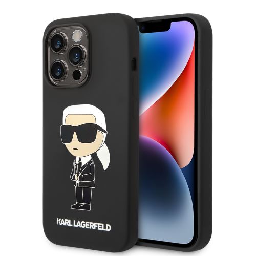 Karl Lagerfeld Liquid Silicone Ikonik NFT Zadní Kryt pre iPhone 15 Pro