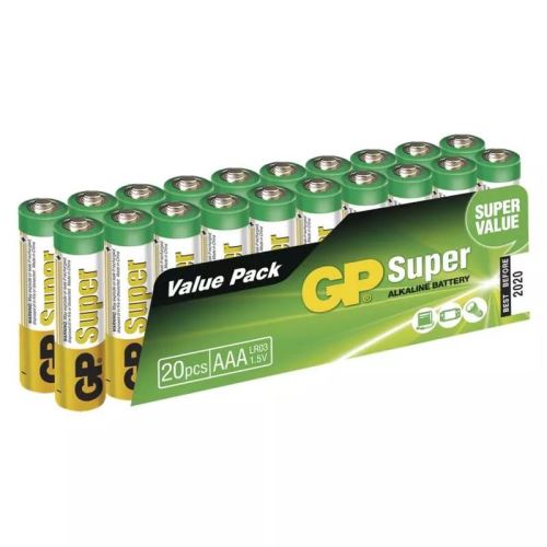GP alkalická batéria SUPER AAA (LR03) 20ks