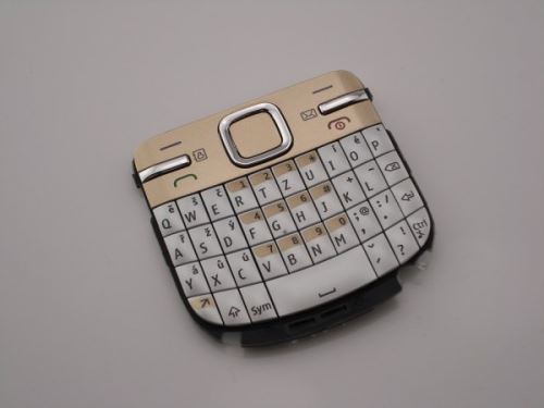 Nokia C3-00 klávesnica zlatá česká
